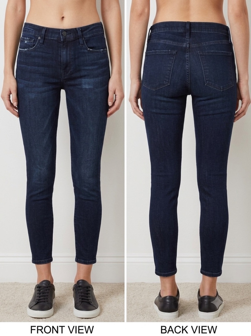 FRAME Le Skinny de Jeanne Crop Jeans Dark Wash Size 27